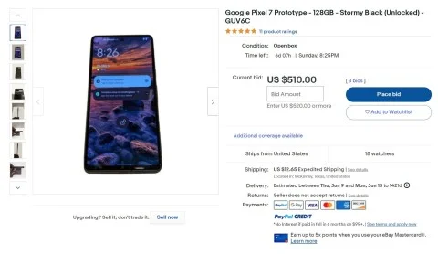 Прототип Pixel 7 був розміщений на eBay за кілька місяців до оголошення